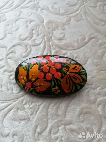 Брошь СССР. Ручная роспись