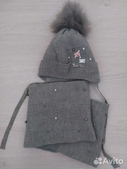 Шапка и снуд для девочки