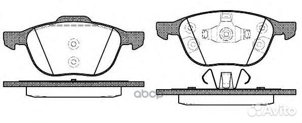 1082 30 CV6Z2001A колодки дисковые п Ford Focus