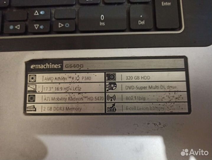 Emachines G640 ноутбук на запчасти