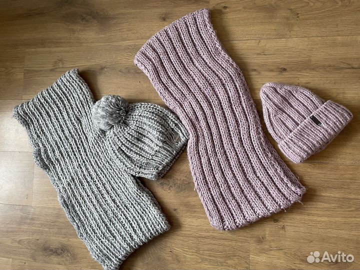 Комплект зимний женский снуд и шапка