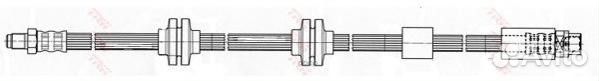 Шланг тормозной передний LR PHB 416 PHB416 TRW