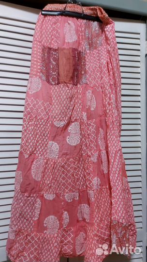 Юбка муслим, пэчворк, макси