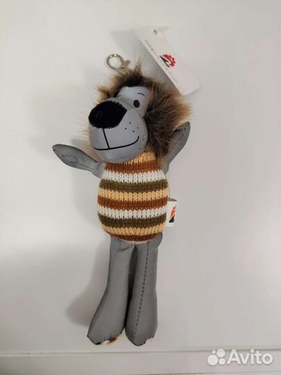 Мягкая игрушка светоотражающая Лев с карабином