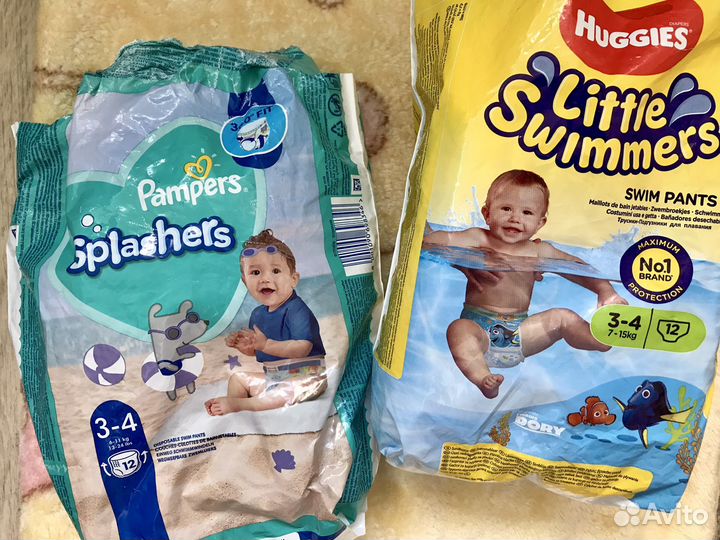 Очки, шапочки и подгузники для плавания 3 4