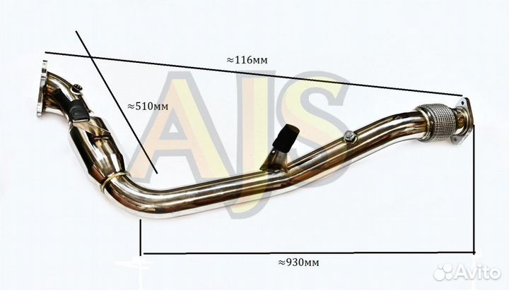 Даунпайп Subaru Legacy BL, BP твинскролл HKS Style