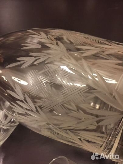 Графин с рюмками Хрусталь Винтаж