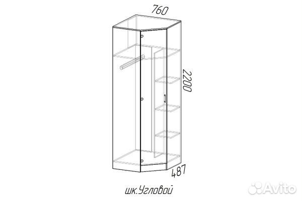 Шкаф угловой 