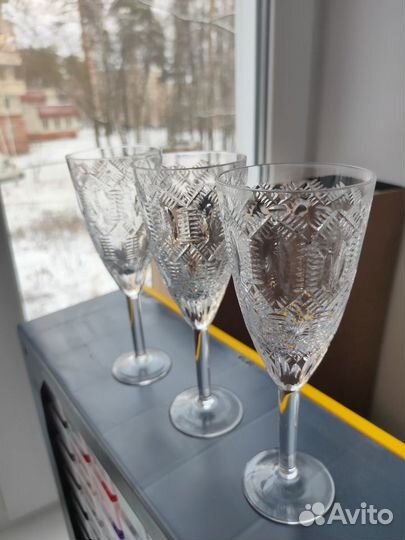 Бокалы фужеры рюмки стаканы хрусталь СССР