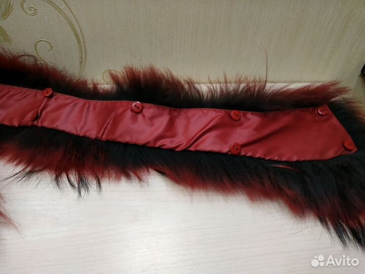 Меховая опушка 66см бордо