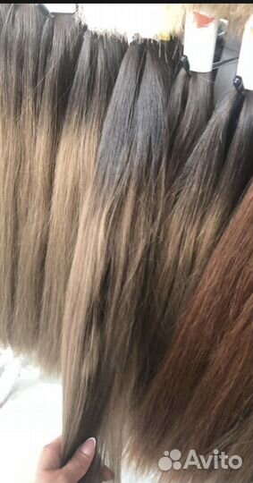 Волосы для наращивания омбре 50 см