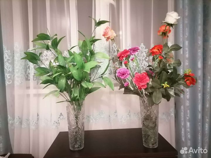 Ваза для цветов хрустальная