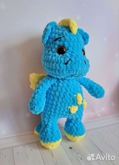 Плюшевый дракон ручной работы
