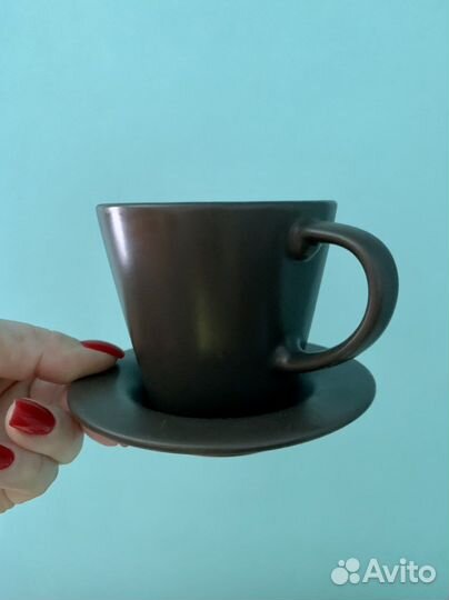 Чашка с блюдцем кофейная IKEA