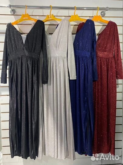 Блестящее вечернее платье