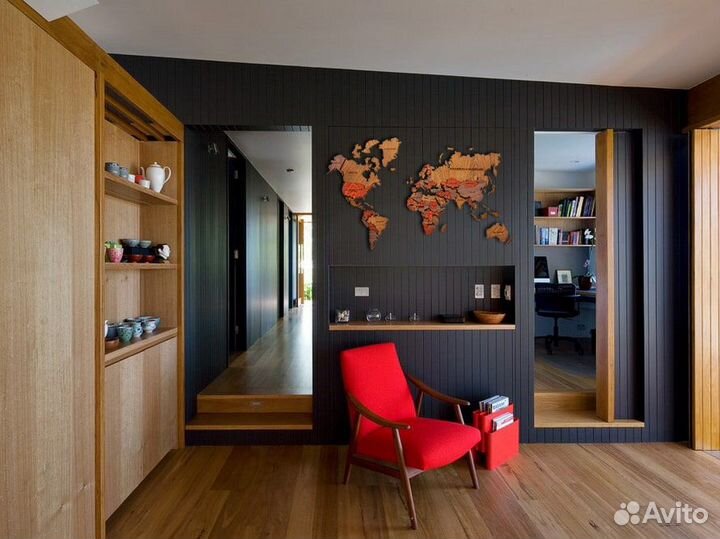 Деревянная карта мира Ставрополь