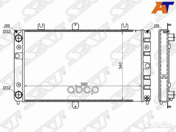 Радиатор LADA Priora 07-18 SG-LD0002 Sat