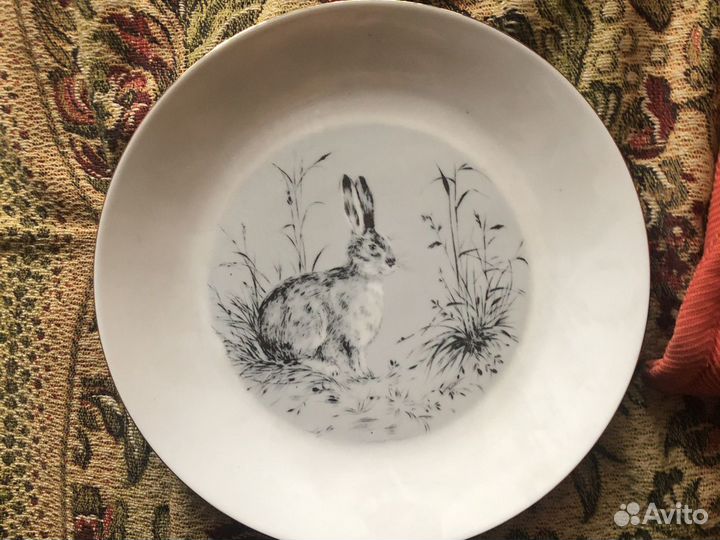 Гдр Kahla 12 Тарелок «Охота