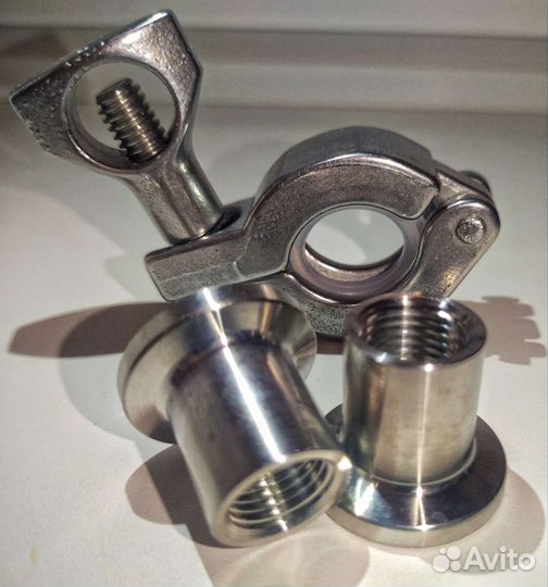 Переходник кламп 1 дюйм 1/4 (внутренняя резьба)