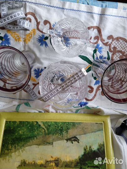 Салатник хрустальный,вазы,икорница СССР