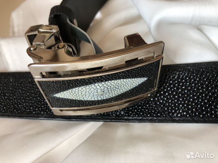 Ремень мужской из кожи ската