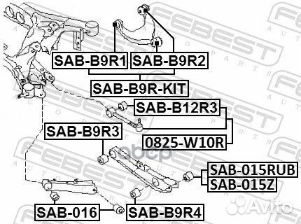 Сайлентблок рычага subaru forester/impreza/lega