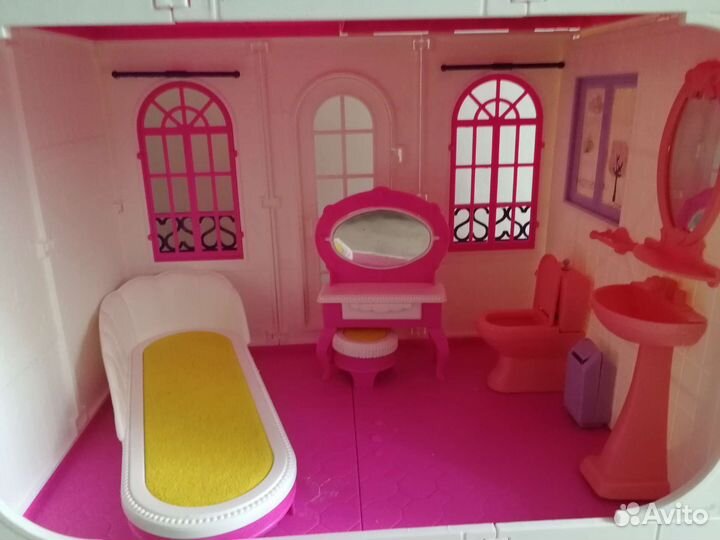 Кукольный домик для барби с мебелью