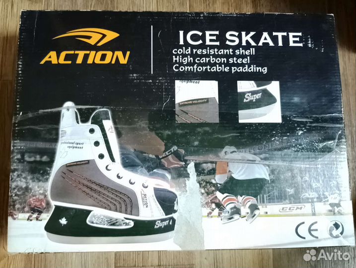 Хоккейные коньки Action PW-216N 39 размер
