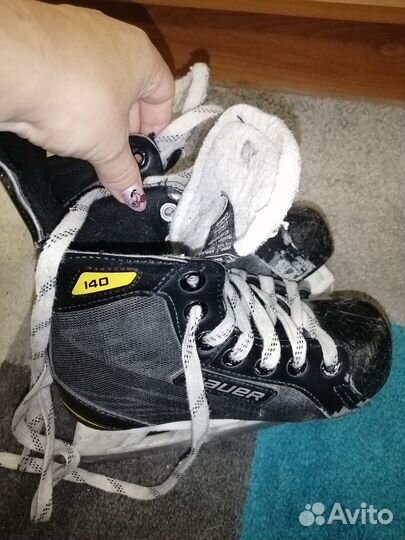 Хоккейные коньки bauer на 5-7 лет