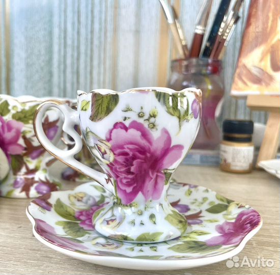 Чашка с блюдцем набор