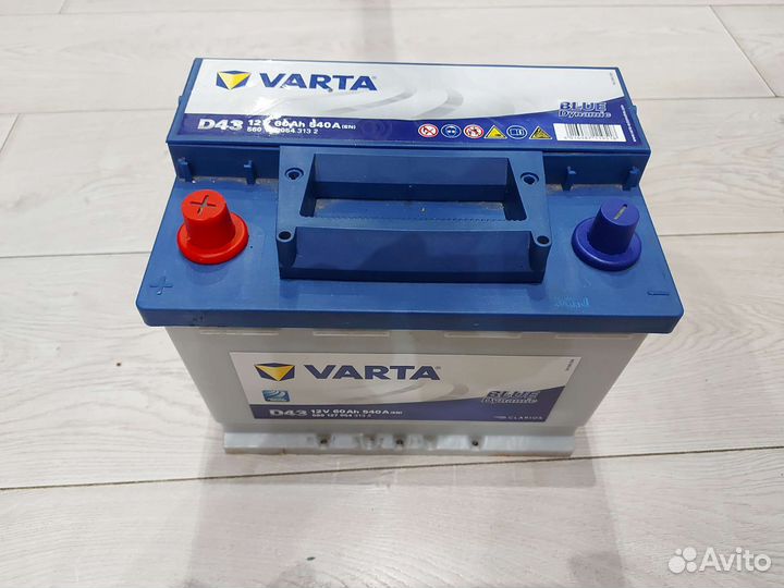Varta blue dynamic D43 60 ач, 540а