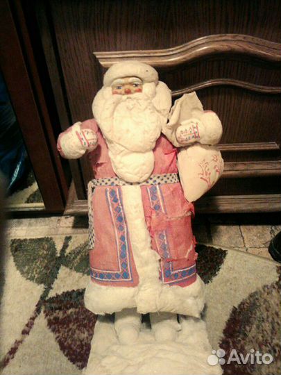 Дед Мороз СССР ватный есть дефекты по бумаги