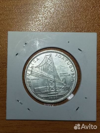 20 эскудо 1966 г Португалия Серебро