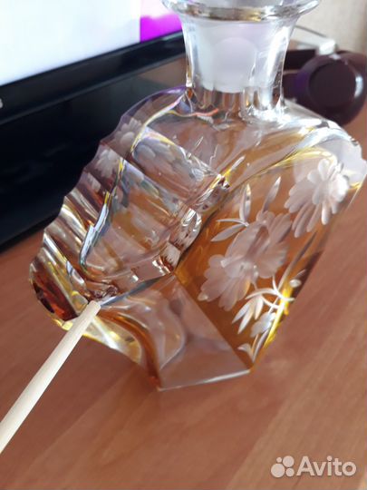Набор графин и рюмки чешский хрусталь