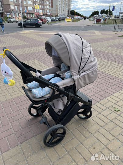 Коляска 2 в 1 adamex Cristiano Cr-245 бежевая