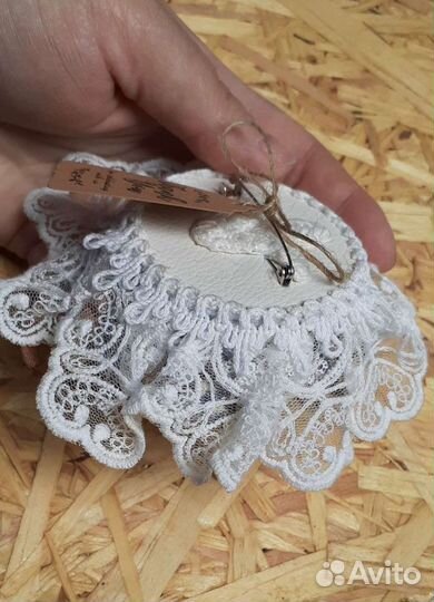 Брошь цветок из ткани в стиле бохо