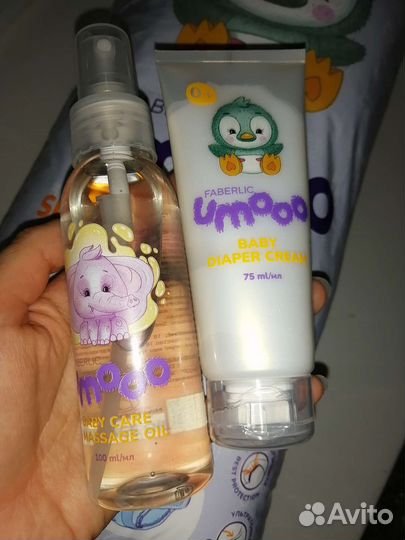 Подгузники полная пачка, крем и масло детские