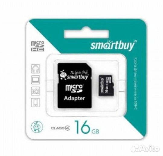 Карта памяти Micro SD 16Gb 10 Class Smartbuy