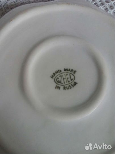 Чашка с блюдцем Гжель