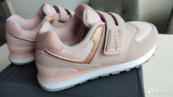 NEW balance pink 295 кроссовки детские 32