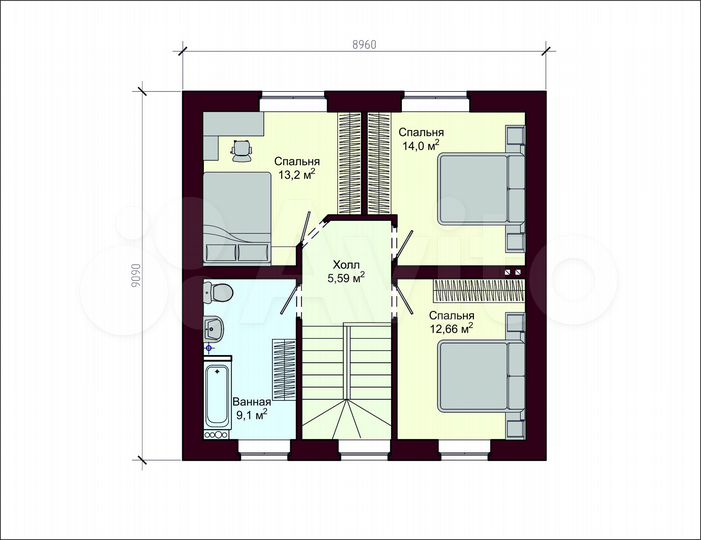 Дом 126 м² на участке 6 сот.