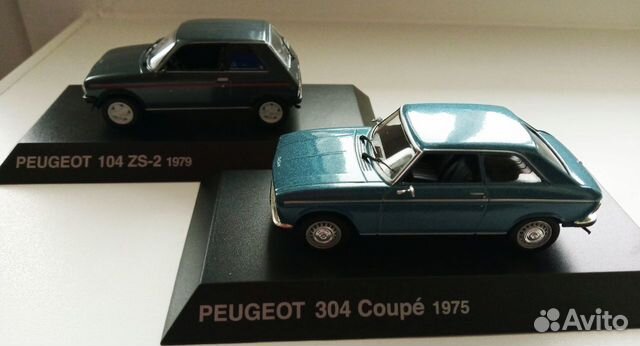 Модели машин 1:43 коллекционные Peugeot 104. 304