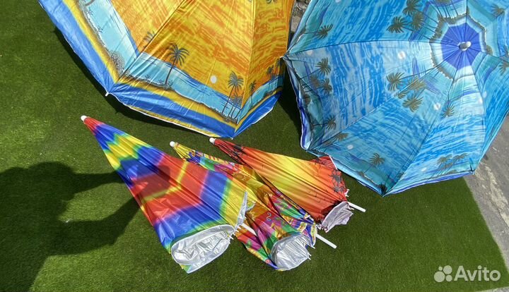 Зонты пляжные с уф-защитой 160 см, 190см, 240см