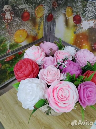 Букеты из мыла на 8 марта