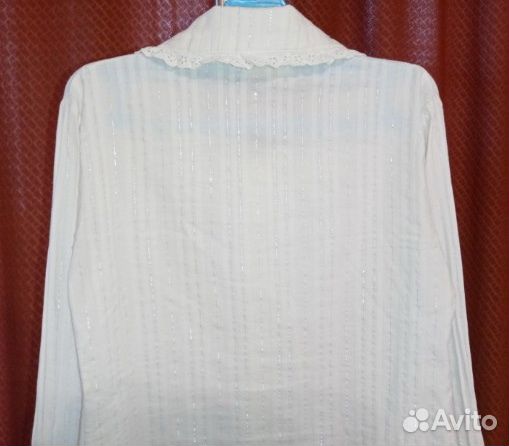 Блузка школьная хлопок, блузка для школы на 8-9лет