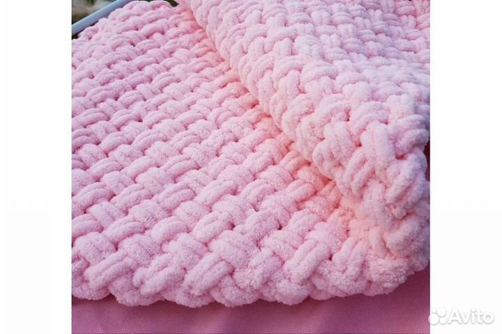 Плед вязаный ручная работа в наличии