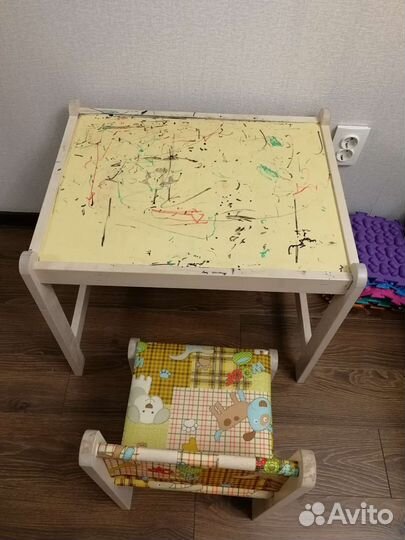 Детский стол и стул набор мебели детей 1г+