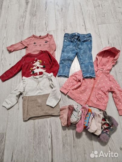 Детские вещи пакетом для девочек 80-86