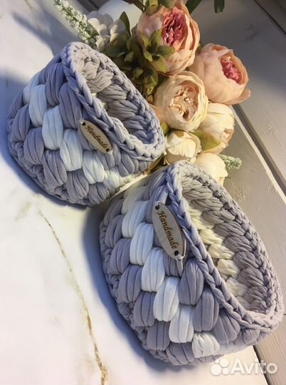 Вязаная корзина