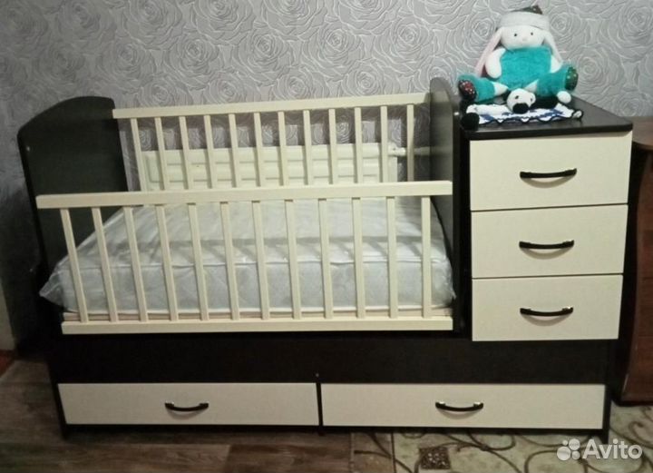 Детская кроватка трансформер 3 в 1